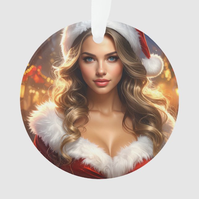 Nostalgic Christmas Santa Girl Ornament (Vorderseite)