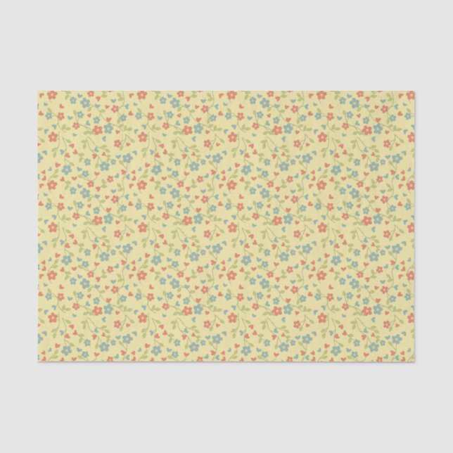 Nostalgic Florals Geschenkpapier Seidenpapier (Vorderseite)