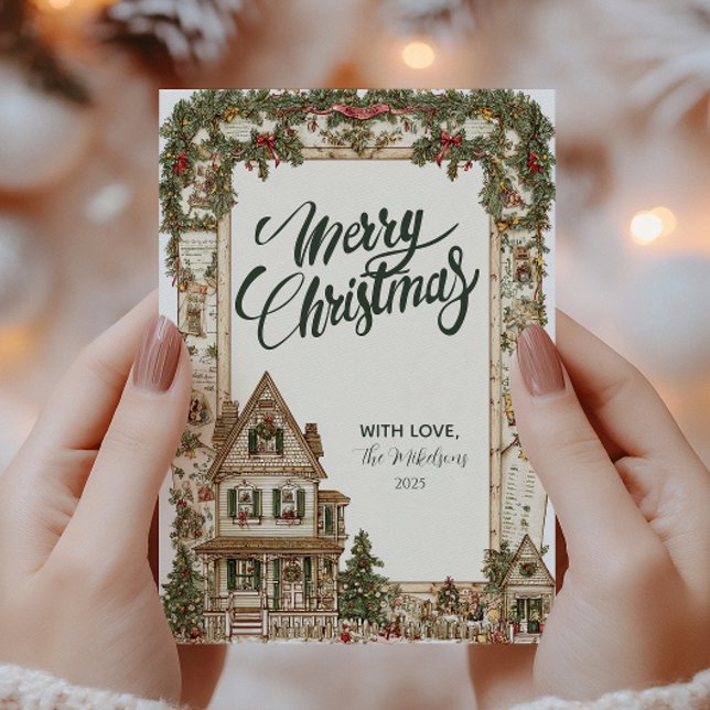 Nostalgic Holiday Zuhause Feiertagskarte (Von Creator hochgeladen)