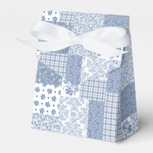 Nostalgic Indigo Imitats Patchwork Zelt-Gesichtsbo Geschenkschachtel