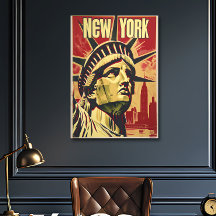 Nostalgic New York Travel Poster
