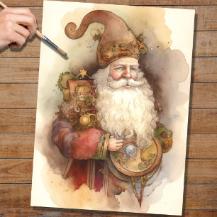 Nostalgic Santa 6 Decoupage Paper Seidenpapier