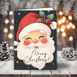 Nostalgic Santa Claus Frohe Weihnachtsfeiertage Karte