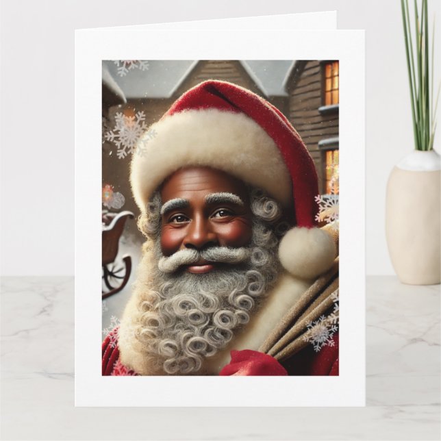 Nostalgic Santa Karte (Vorderseite)