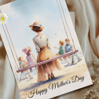 Nostalgic Watercolor Mother's Day Karte