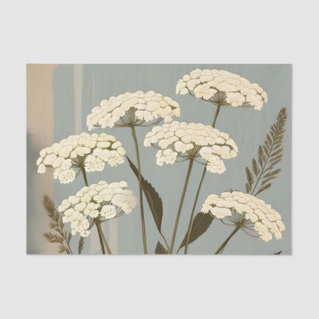 Nostalgic Yarrow Botanical Seidenpapier (Vorderseite)