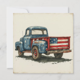 Nostalgie auf Rädern: Vintage Herrlichkeit Feiertagskarte