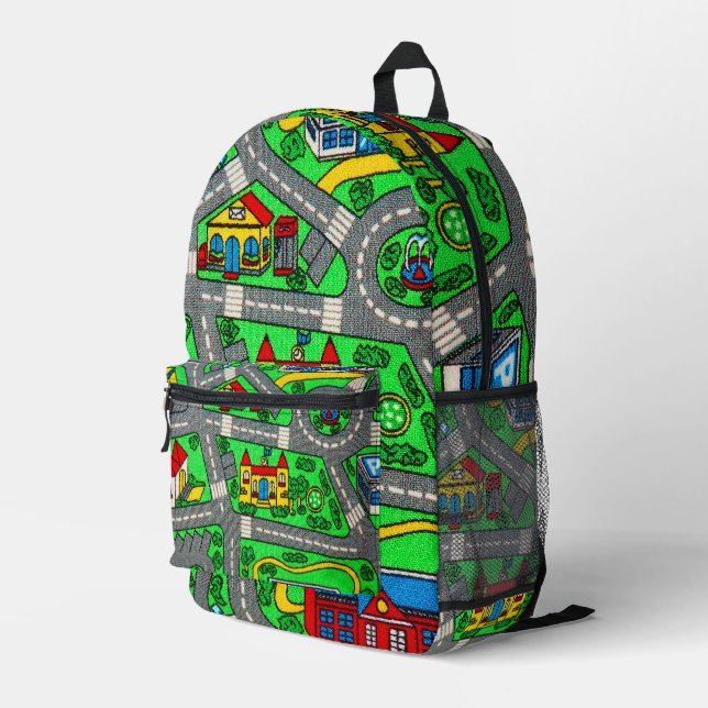Nostalgie der 90er Jahre, Straßennostalgie Bedruckter Rucksack (Rückseitige Ecke Rechts)