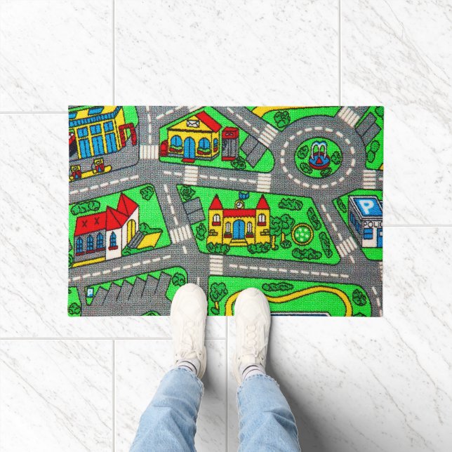 Nostalgie der 90er Jahre, Straßennostalgie Fußmatte (Indoor)