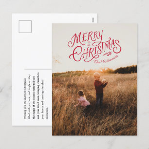 Nostalgie festive Joyeux Noël Photo Carte postale