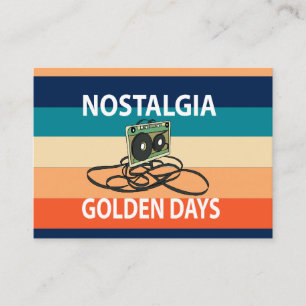 Nostalgie Goldene Tage Kassette Visitenkarte