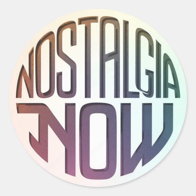 Nostalgie jetzt Logo Runder Aufkleber (Vorderseite)