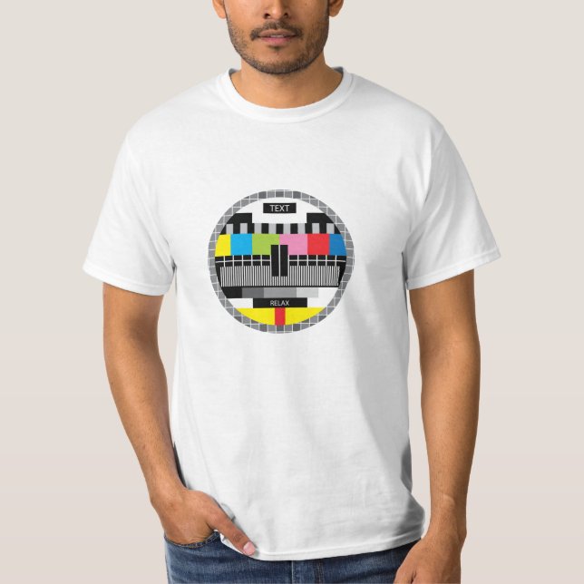 Nostalgie Retro TV Monoskope No Signal Sign T-Shirt (Vorderseite)