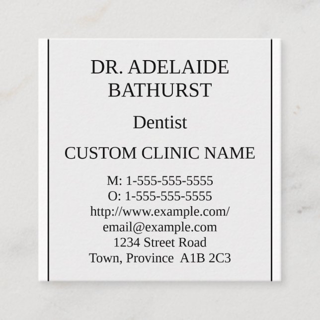 Nostalgique, Carte de visite traditionnel (Devant)