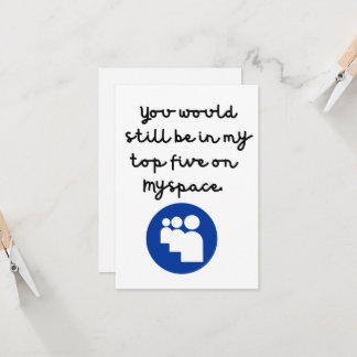 Nostalgique MySpace Friendship/ Carte d'anniversai