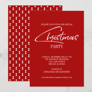 Nostalgique Noël Script Fête Invitation