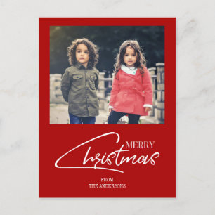 Nostalgique Noël Script Holiday Photo Carte postal