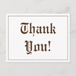 Nostalgisch "Danke!" Postkarte