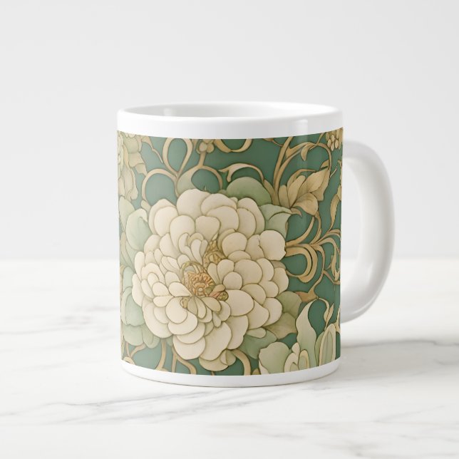 Nostalgisch Florals in Vintag Hues Jumbo-Tasse (Vorderseite Rechts)