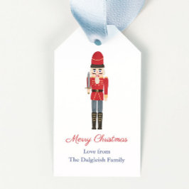 Nostalgisch Holidays Red White Nutcracker Geschenkanhänger