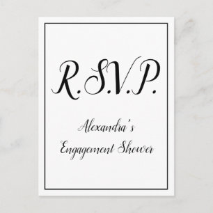 Nostalgisch "R.S.V.P." Postkarte