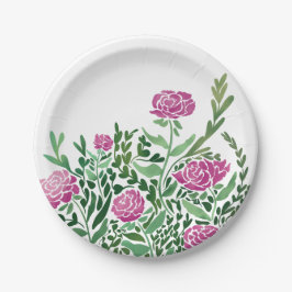 Nostalgische Abstrakte Blüte Pappteller