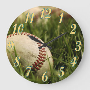 Nostalgische Baseball Große Wanduhr