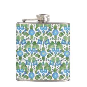 Nostalgische Blaue Trichterwinde Hip Flask Flachmann