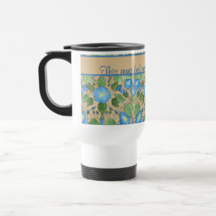 Nostalgische blaue Winden-kundenspezifische Reisebecher