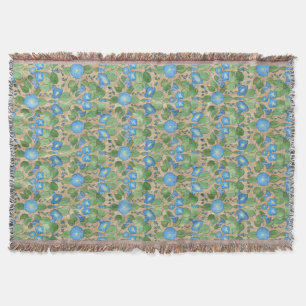 Nostalgische blaue Winden-Wurfs-Decke Decke