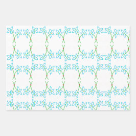Nostalgische Blume Geschenkpapier Set