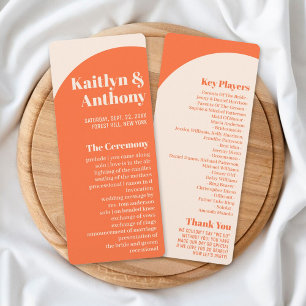Nostalgische Charm Retro Wedding Programm