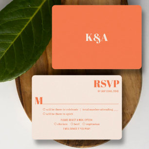 Nostalgische Charm Retro Wedding RSVP Karte