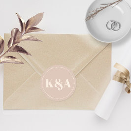 Nostalgische Charm Retro Wedding Runder Aufkleber