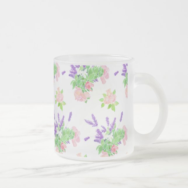 Nostalgische Düfte des Sommer-Pattern-Glasmugs Mattglastasse (Rechts)