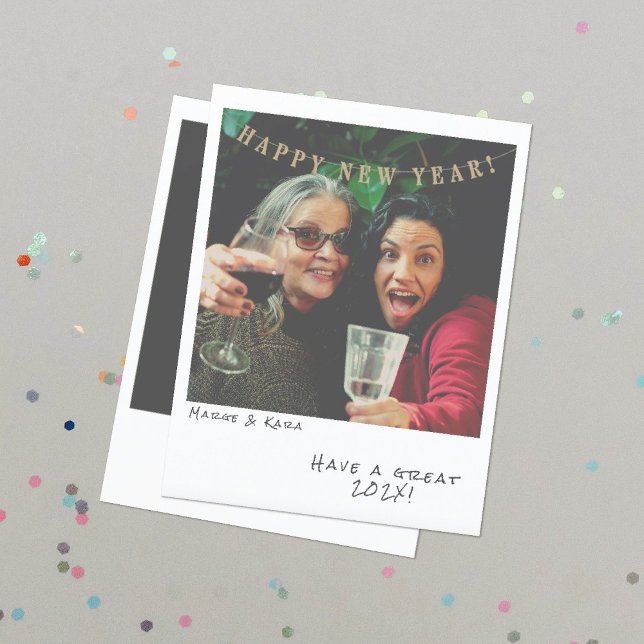 Nostalgische Foto-Neujahrskarte Feiertagskarte (Von Creator hochgeladen)
