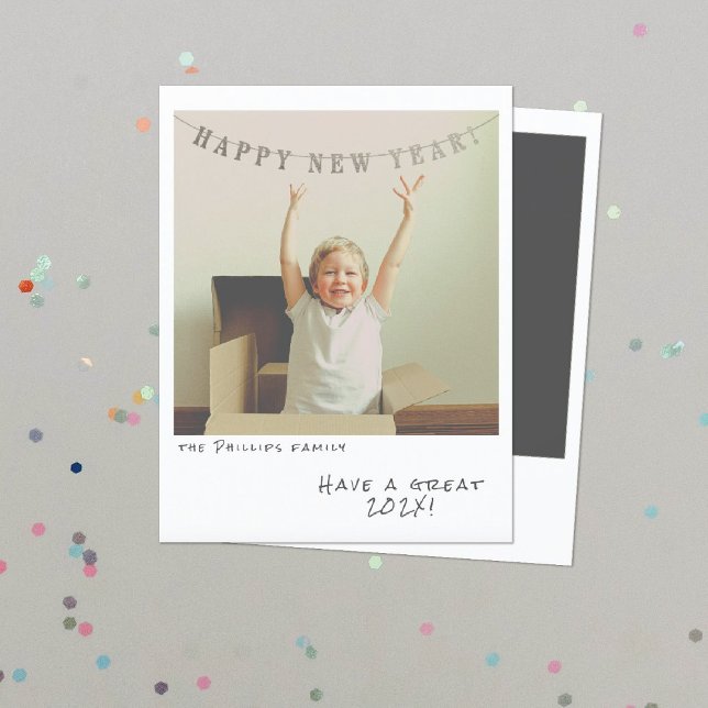 Nostalgische Foto-Neujahrskarte Feiertagskarte (Von Creator hochgeladen)
