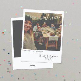 Nostalgische Foto-Neujahrskarte Feiertagskarte
