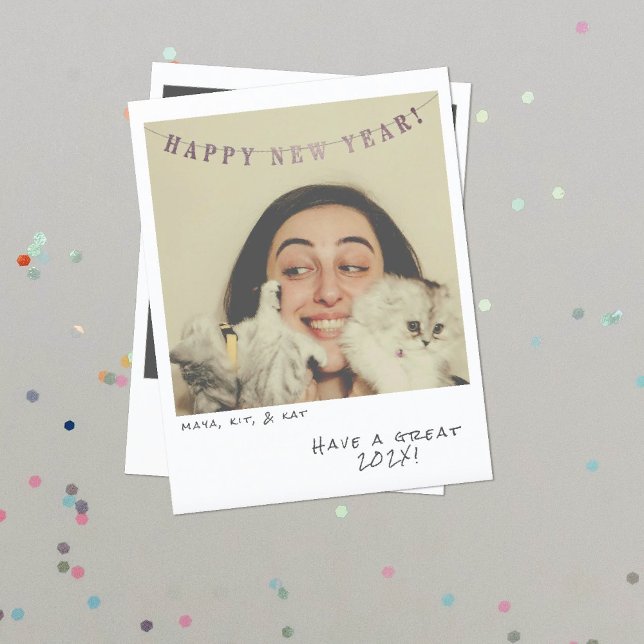 Nostalgische Foto-Neujahrskarte Feiertagskarte (Von Creator hochgeladen)
