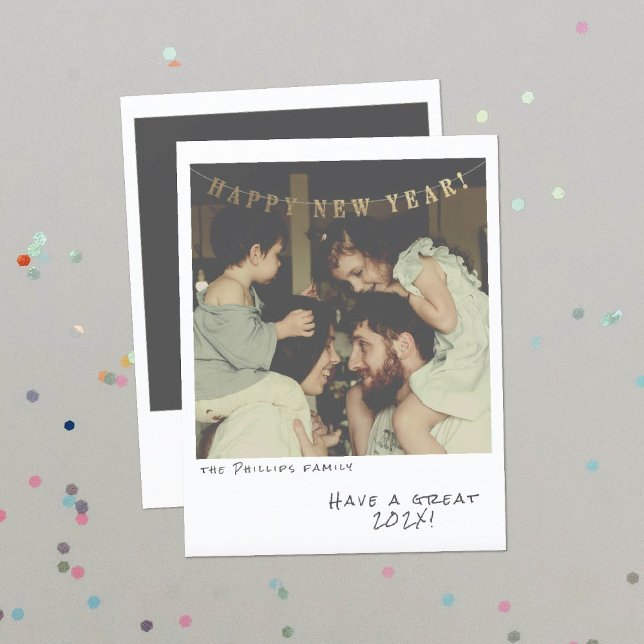 Nostalgische Foto-Neujahrskarte Feiertagskarte (Von Creator hochgeladen)