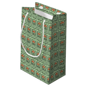 Nostalgische Grüne Briefmarke Kleine Geschenktüte