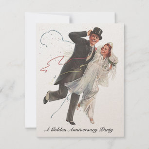 Nostalgische Hochzeitstag Einladungen für Paare