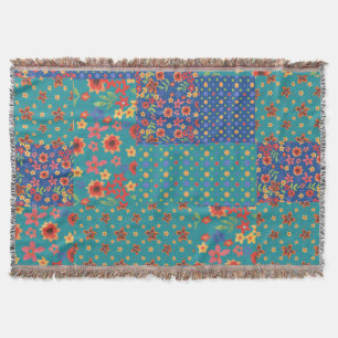 Nostalgische Imitate Patchwork Pattern Throw Blank Decke