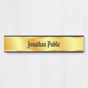 Nostalgische kalligrafierte Schrift Elegant Faux G Türschild