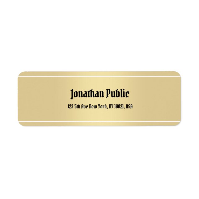 Nostalgische klassische Kalligrafie-Vorlage Gold (Vorne)