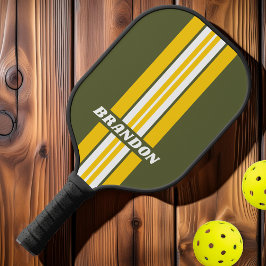 Nostalgische Kundgebung Streifen mit Namen Pickleball Schläger