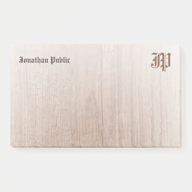 Nostalgische Monogramm-Vorlage Benutzerdefiniertes Post-it Klebezettel (Vorderseite)