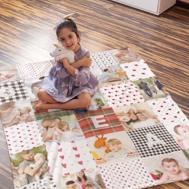 Nostalgische Patchwork-Erinnerungen: Quilt Pattern Fleecedecke (Von Creator hochgeladen)