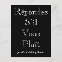 Nostalgische Postkarte "Répondez S’il Vous Plaît"