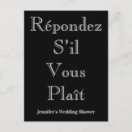 Nostalgische Postkarte "Répondez S’il Vous Plaît"